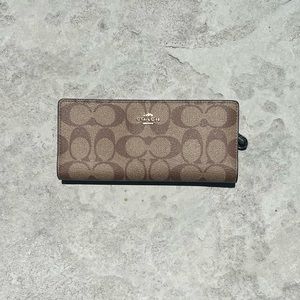Slim coach wallet signature canvas and print